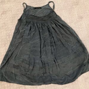 Patterson j Kincaid grey / white spaghetti strap tank top. Oversized. Silk!